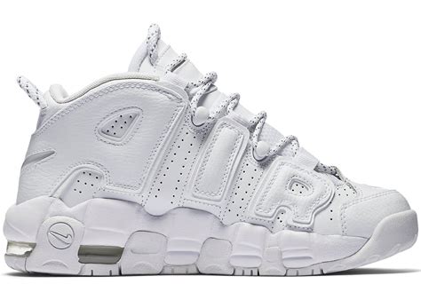 nike uptempo all white